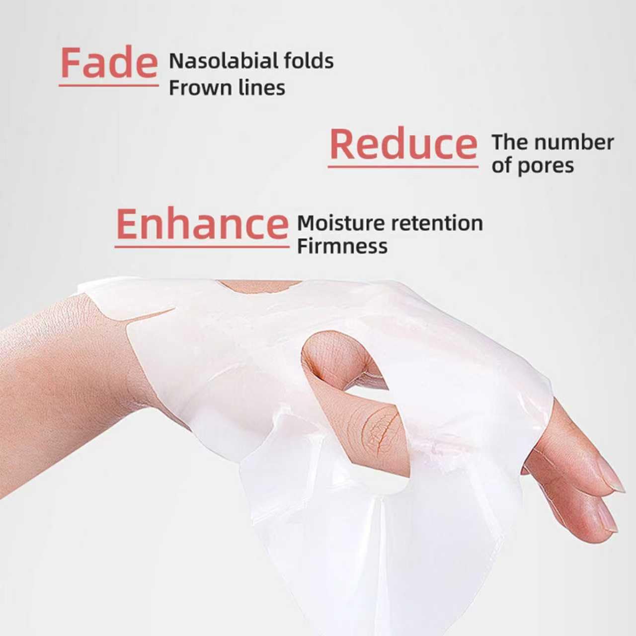 Bio-Deep Collagen Face Mask, Overnight Hydrate Korean Mask - 4PCS | Deeply Hydrating, Pore Minimizing, Firming, Korean Skincare, Ultra-Low Molecular Collagen, Opaque-to-Transparent Absorption