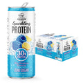Genius Gourmet Clear Protein Sparkling Water Blue Raspberry Lemonade, 15 CT