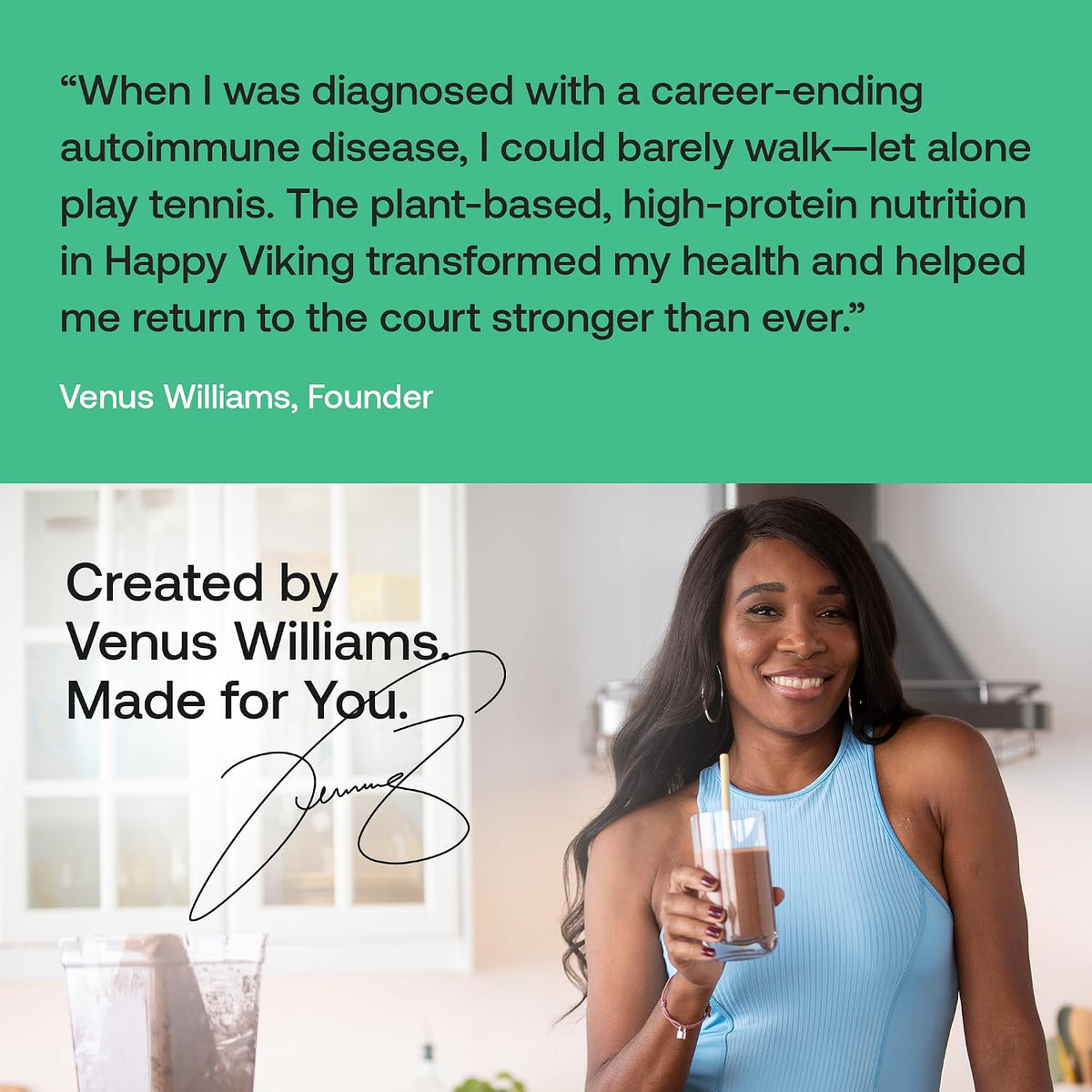 Happy Viking Plant-Based Vegan Protein Powder +100 Superfoods - Vanilla