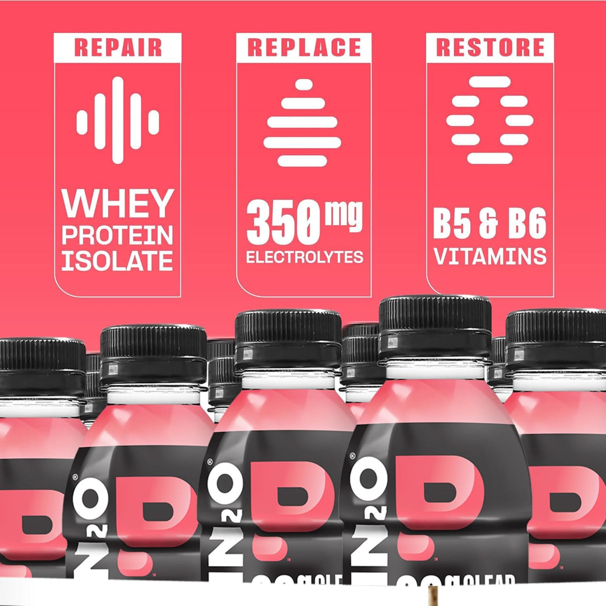 Protein2o Hydration Drink - 2-in-1 Liquid Clear Whey Protein Isolate and Electrolyte Drink - 20g Protein, Vitamins B5, B6 - Post-Workout Recovery - 16.9 Fl Oz - 12 Count Strawberry Watermelon
