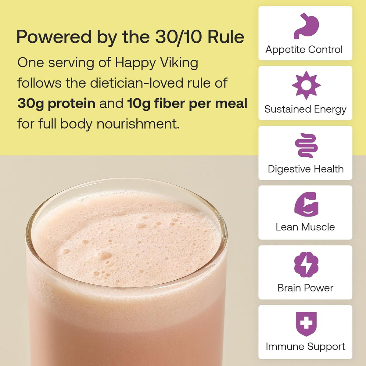 Happy Viking Plant-Based Vegan Protein Powder +100 Superfoods - Vanilla