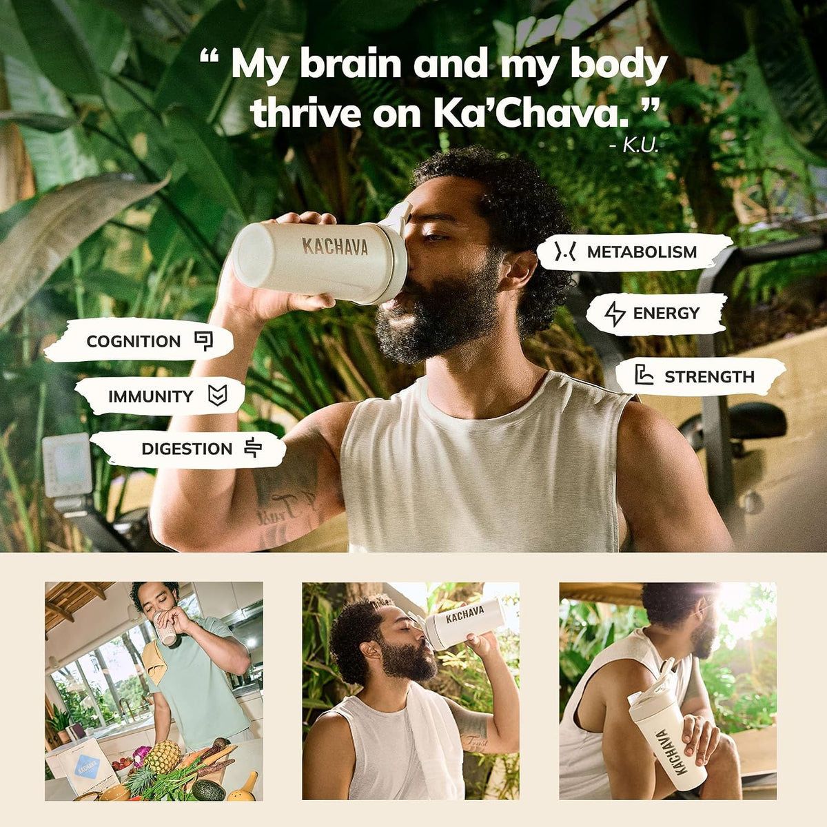 Ka’Chava Whole Body Meal Shake Vanilla 2 lb – Vegan Protein Powder with 85+ Superfoods & Greens – Plant-Based Meal Replacement with Probiotics & Digestive Enzymes – Gluten & Dairy Free (15 Servings)
