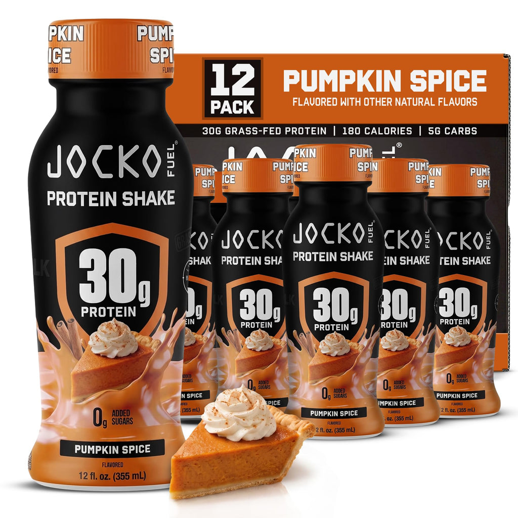 Jocko Fuel High Protein Shakes, Sweet Cream Coffee, 12 fl oz | 12 Pack